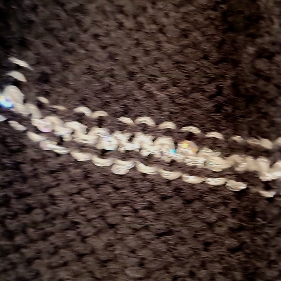 Ana large womens sweater with silver stitch and sequins - Picture 3 of 4